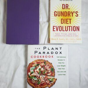 Dr Gundry 3 Book Bundle Lot Plant Paradox CB, Diet Evolution, Longevity Paradox
